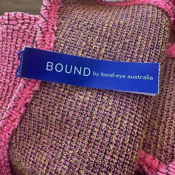 Bound by bond-eye Australia The Malibu Bikini Top Lux Waffle Hot Pink Swimsuit - Picture 6 of 8